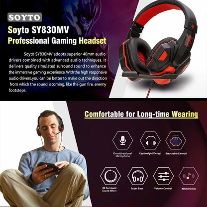 Headset Gaming Com Fio PS4/PS5/Xbox/Smartphone/PC