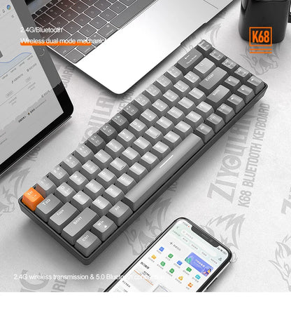 Teclado 60% sem fio Bluetooth