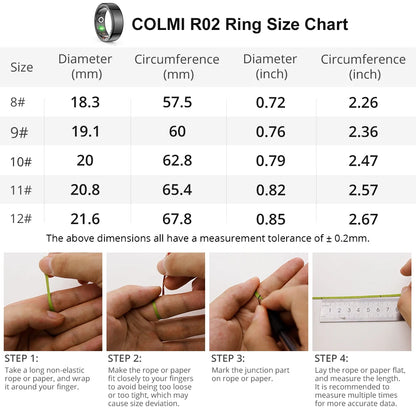 COLMI R02 anel para sua saúde